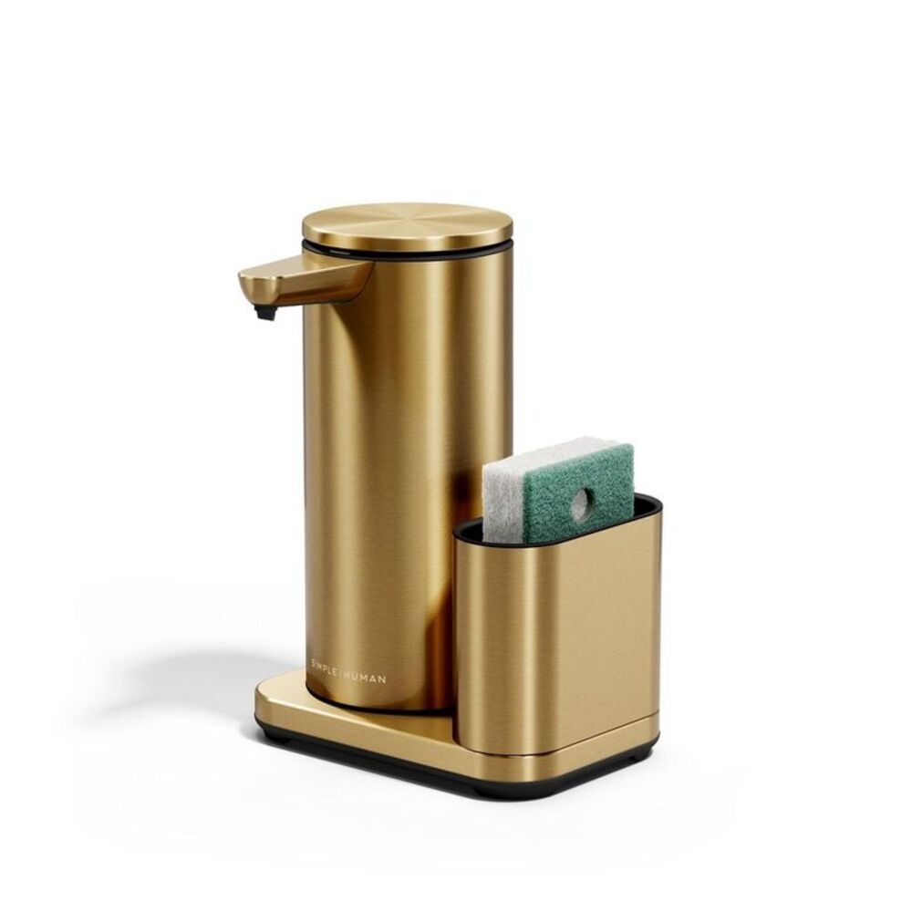 simplehuman - 14 oz. liquid sensor pump with caddy, high-grade b Gold